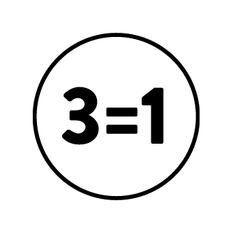 3=1